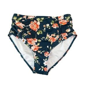NEW Holipick Swim Bottom Womens
Blue Floral High-Waist Poly Spandex Sz M